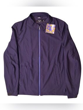Rhone Griffin Navy Blue Seersucker Full-Zip Bomber Jacket Coach NWT M